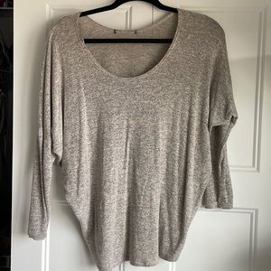 Long sleeve off the shoulder